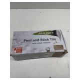 AULIGET 100 Piece Rust Slate Peel and Stick Backsplash Wall Tiles, 3" x 6" PVC Faux Stone Stick on Tiles for Backsplash Kitchen, Bathroom, Laundry Room, Camper, Fireplace
