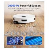 $180 Robot Vacuum Cleaner 20,000 Pa Robot Vacuum and Mop,120 Day Self Emptying Vacuum Robot,Lidar Navigation,5G/2.4GWiFi APP Aspirateur Robot,Self-Charging Robot Vacuums for Pet,Floor,Carpet White
