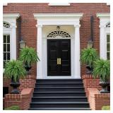 FOREST PRINCE 45" Fake Ferns, Realistic Large Artificial Bush Plants, 2 Artificial Boston Ferns with 59 Fronds for Outdoors Planter Indoor Home Garden Porch Decor