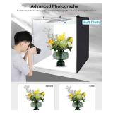 PULUZ 32"x32" Light Box Photography, Large Photo Light Box with 3 Stepless Dimming Light Panel, 234 LED Beads, Professional Photo Booth Shooting Tent Kit with 4 Color Backdrops for Product Photography