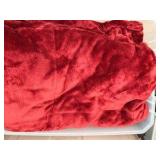 Red Plush Comforter - With bin