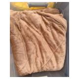 Brown Comforter and Sheet or sham