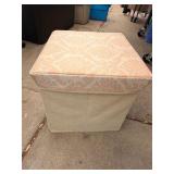 Cream Fabric Storage Bin