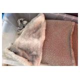 Lot of 3 Blankets - Grey & Furry, Plaid & More