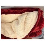 Red Plush Comforter - With bin
