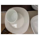 Mainstays White Stoneware Dinnerware Set – Cups, Bowls, Plates & Serving Dish