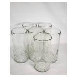 Set of Diamond Pattern Glass Tumblers