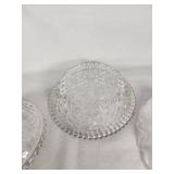Set of 3 Vintage Pressed Glass Bowls