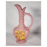 Norleans Japan Ceramic Vase with Yellow Flower Design 8" Tall