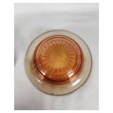 Amber Glass Butter Dish with Lid