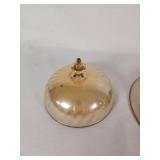 Amber Glass Butter Dish with Lid