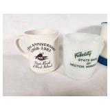 Lot of Commemorative Mugs Including State Bank of Bird Island, Ford Stock Option, KLGR, and Fidelity State Bank of Hector