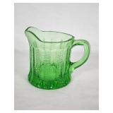 Green Glass Pitcher - 3 1/2"
