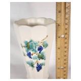 McCoy USA Ceramic Vase with Grape Design - 7"