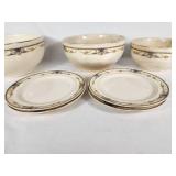 Universal Cambridge "Camwood Ivory" Mixing Bowls and Plates