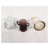 Glass Creamers and Sugar Bowl
