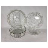 Glass Serving Bowls and Platters Set