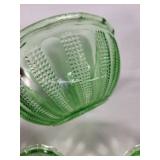 Set of Green Depression Glass Bowls