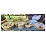 Set of Genuine Handpainted Dinnerware - Underglazed, Detergent Proof