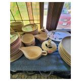 Set of Genuine Handpainted Dinnerware - Underglazed, Detergent Proof