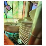 Set of Genuine Handpainted Dinnerware - Underglazed, Detergent Proof