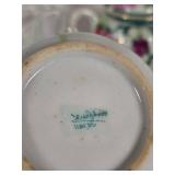 Cut Glass Creamers and Sugar Bowls with Hand-Painted Japan Porcelain