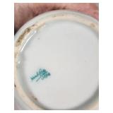 Cut Glass Creamers and Sugar Bowls with Hand-Painted Japan Porcelain