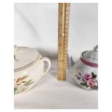 Edwin M. Knowles China with Floral Design and Norleans Japan Teapot