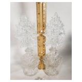 Set of Clear Glass Perfume Bottles with Stoppers 8"