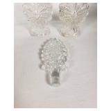 Set of Clear Glass Perfume Bottles with Stoppers 8"