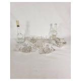 Glass Oil Lamps and Candle Holders including Star-Shaped Holders and Decorative Bases