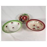 Antique Hand-Painted Ceramic Bowls