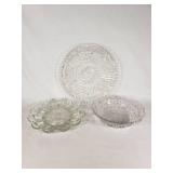 Lot of Three Glass Serving Dishes