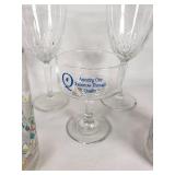 Glassware Lot including Disney Themed Glasses and Wine Glasses