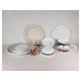 Corelle Dinnerware Lot  including Plates, Bowls, and Mugs with Disney Welch