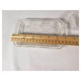 Vintage Glass and Milk Glass Kitchen Items including Juicer, Butter Dish, and Gravy Boat