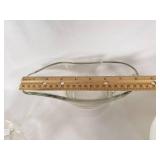 Vintage Glass and Milk Glass Kitchen Items including Juicer, Butter Dish, and Gravy Boat