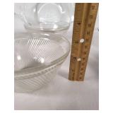 Pyrex and Fire-King Glass Bakeware including Pie Plate, Casserole Dish, and Mixing Bowls