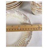 Set of RC Co. Sebring Bridal Gold Dinnerware Made in the USA, it uses 22 KT gold in its design