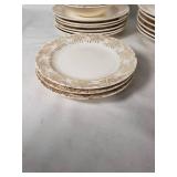 Set of RC Co. Sebring Bridal Gold Dinnerware Made in the USA, it uses 22 KT gold in its design