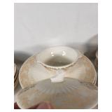 Set of RC Co. Sebring Bridal Gold Dinnerware Made in the USA, it uses 22 KT gold in its design