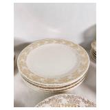 Set of RC Co. Sebring Bridal Gold Dinnerware Made in the USA, it uses 22 KT gold in its design