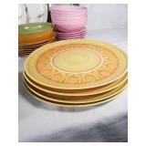 Melamine Dinnerware with Floral and Geometric Patterns, Various Colors and Sizes and Other Plates Too