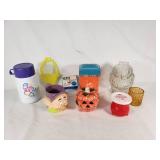 New Kids on the Block Thermos, Disney Dopey Mug, EZO Denture Cushions, Timex Container, and Other Items