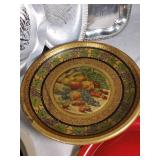 Collection of Vintage Decorative Trays and Platters