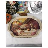 Collection of Vintage Decorative Trays and Platters