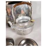 Vintage Aluminum Kitchenware including Bake-King Pans, Grease Kettle, and Utensils