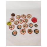Vintage Novelty Pinback Buttons and Wisconsin Trails Button
