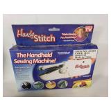 General Electric Vintage Iron, Handy Stitch Handheld Sewing Machine, and Sewing Supplies