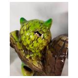 Ceramic Owl Figurines and Bookends Lot - One is cracked